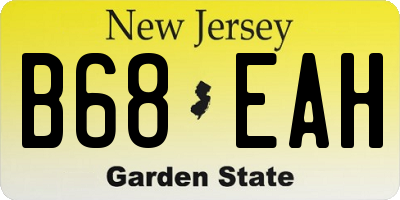 NJ license plate B68EAH
