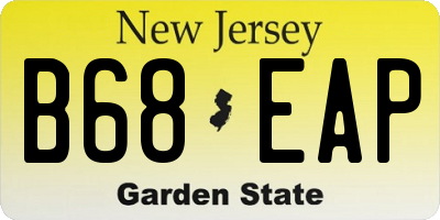 NJ license plate B68EAP