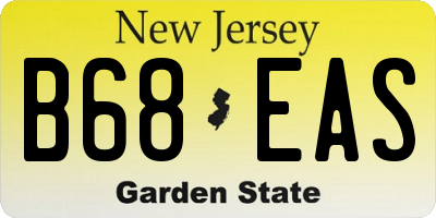 NJ license plate B68EAS