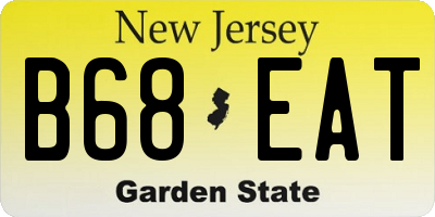 NJ license plate B68EAT