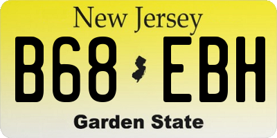 NJ license plate B68EBH