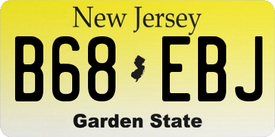 NJ license plate B68EBJ