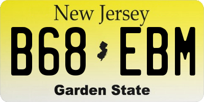 NJ license plate B68EBM
