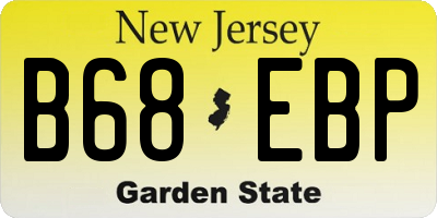 NJ license plate B68EBP