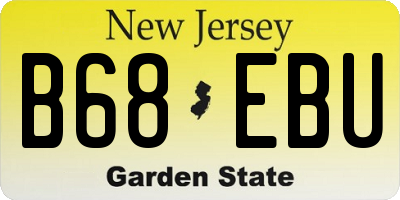 NJ license plate B68EBU