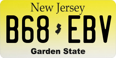 NJ license plate B68EBV