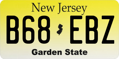 NJ license plate B68EBZ