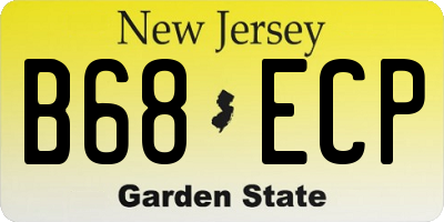 NJ license plate B68ECP
