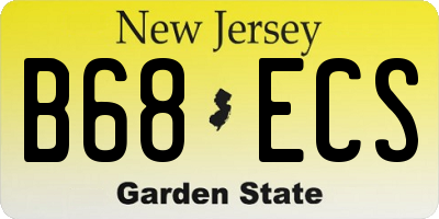 NJ license plate B68ECS
