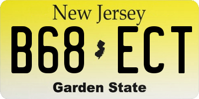NJ license plate B68ECT
