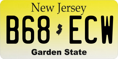 NJ license plate B68ECW
