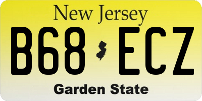 NJ license plate B68ECZ