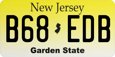 NJ license plate B68EDB