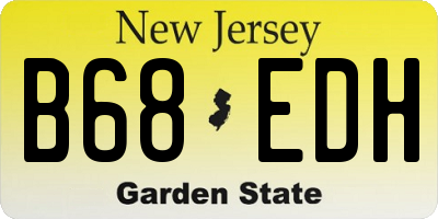 NJ license plate B68EDH