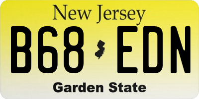 NJ license plate B68EDN