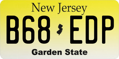 NJ license plate B68EDP