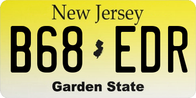 NJ license plate B68EDR