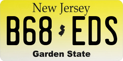 NJ license plate B68EDS