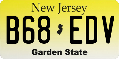 NJ license plate B68EDV