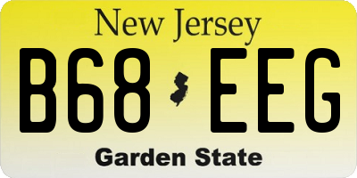 NJ license plate B68EEG