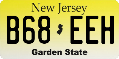 NJ license plate B68EEH