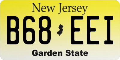 NJ license plate B68EEI