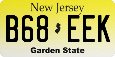 NJ license plate B68EEK