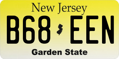 NJ license plate B68EEN