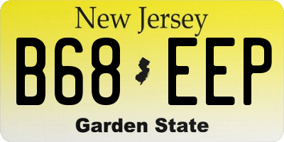 NJ license plate B68EEP