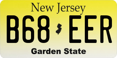NJ license plate B68EER