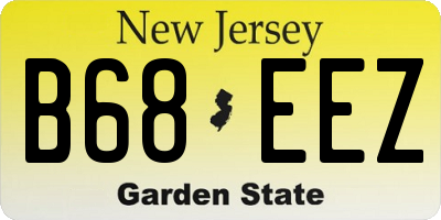 NJ license plate B68EEZ