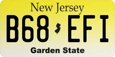 NJ license plate B68EFI