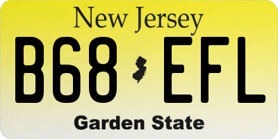 NJ license plate B68EFL