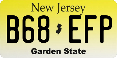 NJ license plate B68EFP