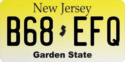 NJ license plate B68EFQ