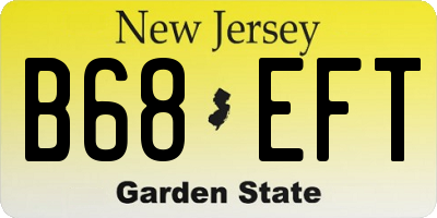 NJ license plate B68EFT