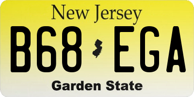 NJ license plate B68EGA