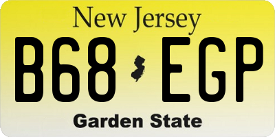 NJ license plate B68EGP