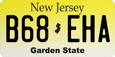 NJ license plate B68EHA