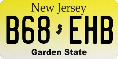 NJ license plate B68EHB