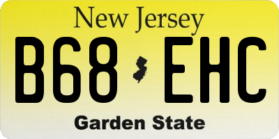 NJ license plate B68EHC