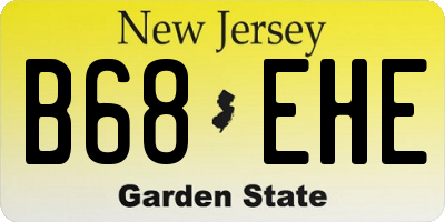 NJ license plate B68EHE