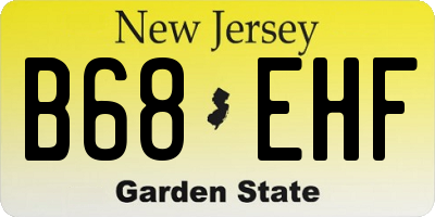 NJ license plate B68EHF