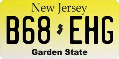 NJ license plate B68EHG