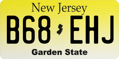 NJ license plate B68EHJ