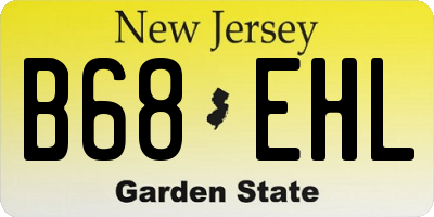 NJ license plate B68EHL
