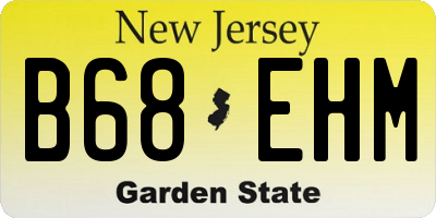 NJ license plate B68EHM