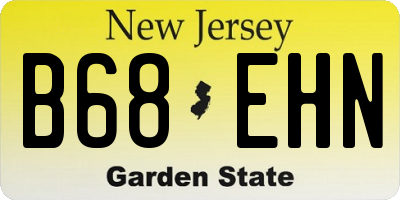 NJ license plate B68EHN