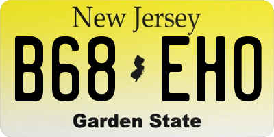 NJ license plate B68EHO