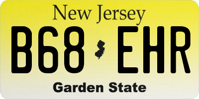 NJ license plate B68EHR